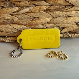 Coach Bright Yellow Modern Leather Hang Tag